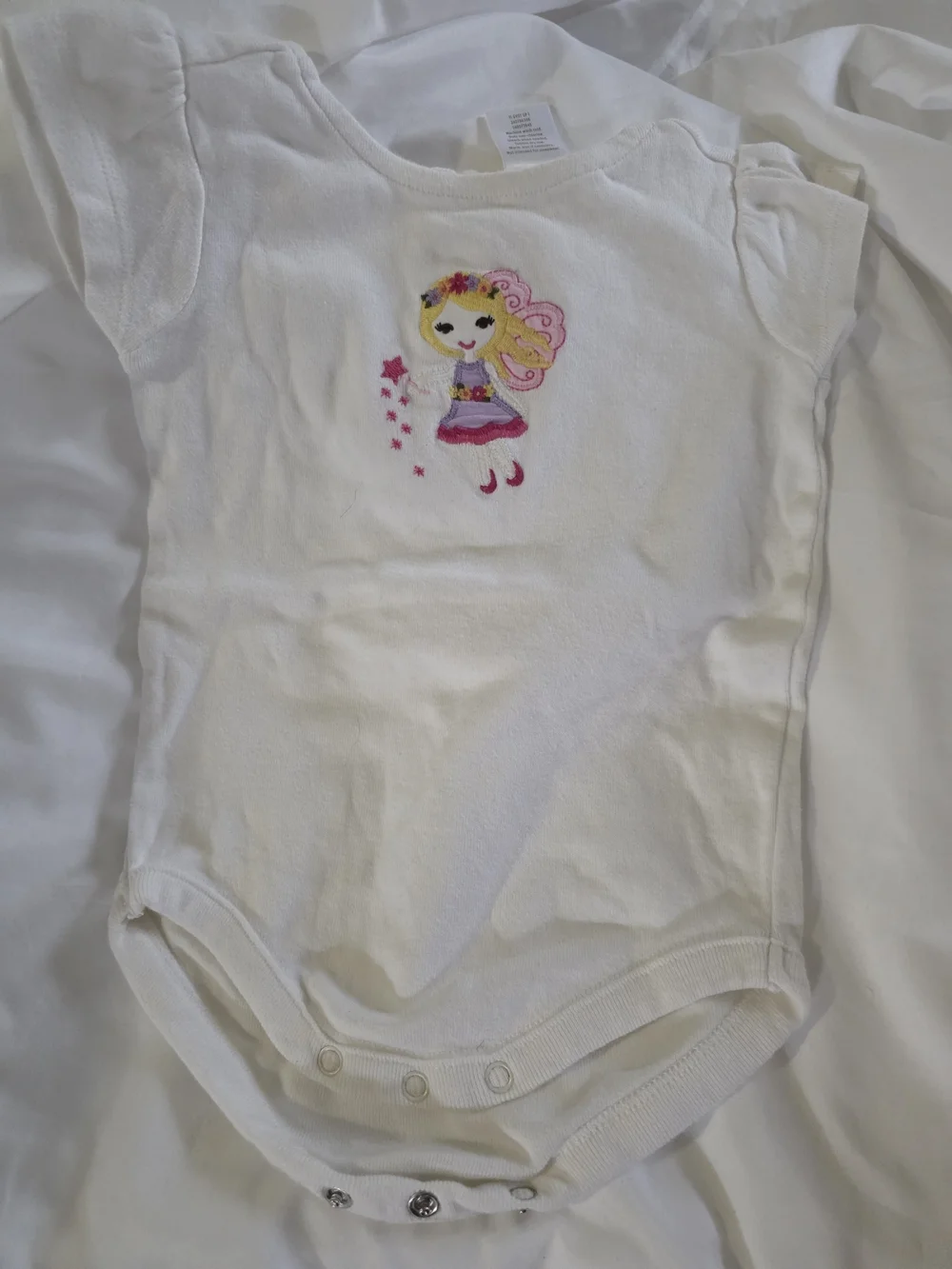 GAP Cream 'Mom's BFF' Sleeveless Baby Bodysuit with Rainbow Print